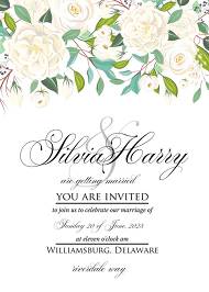 Wedding invitation white rose flower card template PNG 5x7 in editor